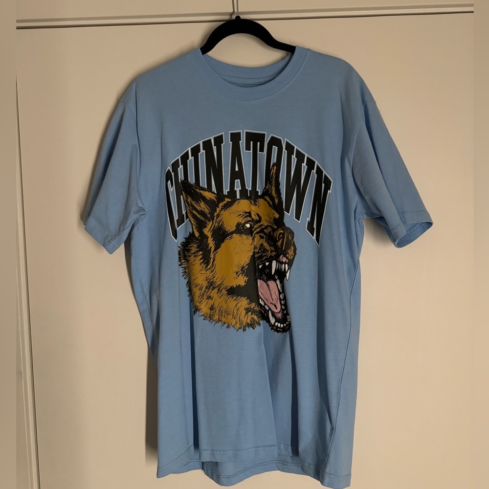 Chinatown Market Wolf Shirt Rare Light Blue